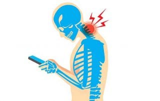 Neck pain de to cell phone use